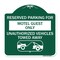 Signmission Reserved Parking for Motel Guest Unauthorized Vehicles Towed Away Alum, 18" x 18", GW-1818-23093 A-DES-GW-1818-23093 - alternate 1